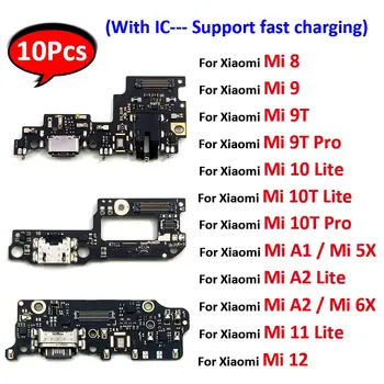 10 бр., USB порт за зареждане, докинг станция, зарядно устройство, Разъемная такса Flex за Xiaomi Mi A3 8 9 9T 10 10T Lite Pro A1 A2 Lite Бързо зареждане