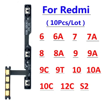 10 бр./партида, Оригиналът Гъвкав Кабел Бутони за Регулиране на силата на звука на Храна За Xiaomi Redmi S2 10 9 8 9A 8A 7 7A 6 6A 5 5A 9C 9T 10A 10В 12C