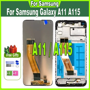 100% Тестван за Samsung Galaxy A11 SM-A115F LCD дисплей е Сензорен Екран за Samsung SM-A115F/DS LCD резервни части за ремонт на Екрана В събирането на