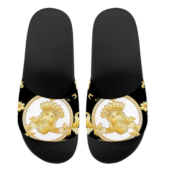 2022 Дамски чехли; Луксозни улични чехли с цветя модел в стил барок; хавлии за Плаж, домашни чехли; Сандали; Дамски обувки; chaussure homme;