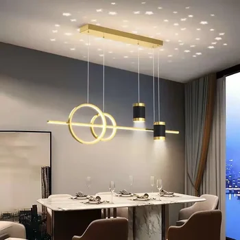 2023 Нова лампа за хранене XINGX Звездното небе, Трапезария Полилей, модерен минималистичен Дългата маса за хранене в трапезарията, Бар Творчески лампи