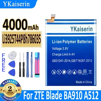 4000 ма YKaiserin Батерия Li3925T44P8h786035 За ZTE Blade V8 V7 BV0800 BV0701 A910 A506 A522 V770 Plus V7 V7Plus BV0721 Z10
