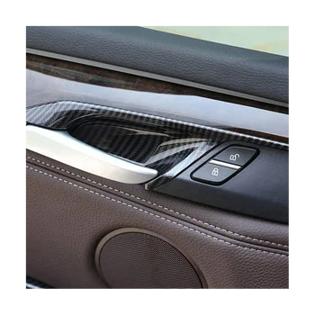 4ШТ Вътрешна Врата копчето на Колата Тампон на Купата за BMW X5 F15 X6 F16 2014-2018 Рамка на Таблото Подлакътник Декоративна Стикер Сребрист Цвят