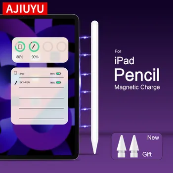 AJIYUU За iPad Молив 2 1 Писалка за Apple iPad Pro 11 12,9 2018 2020 2021 2022 Mini6 Air5 4 8th 7 С безжична Зареждане 애플펜슬