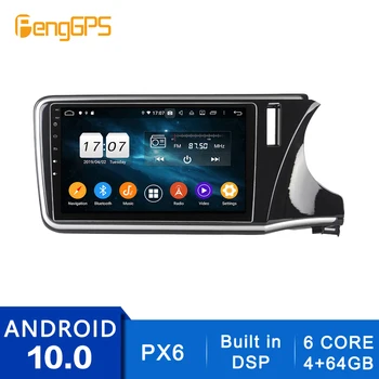 Android, 10.0 Радио за Honda City 2014-2019 Сензорен Мултимедиен GPS-навигатор Главното устройство CD / DVD-плейър Автомобилна стерео Carplay DSP
