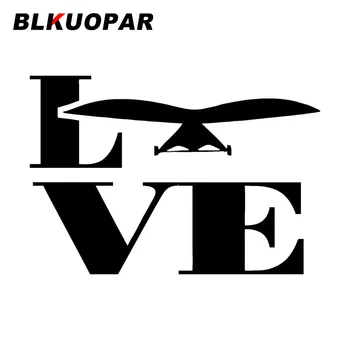 BLKUOPAR Стикер на колата LOVE Sky Планер Gliding с водоустойчив слънцезащитен крем, винилови стикери на предното стъкло, мотор, хладилник, графика
