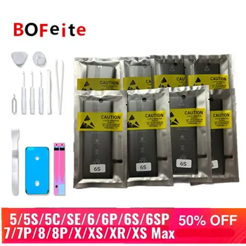BoFeite 100% чисто нова батерия за apple iphone 6 6s 6p 6sp 7 7p 8 8p x xr xs max 11 12 13pro max батерия 0 Цикли