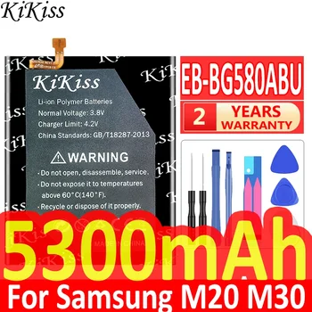 KiKiss За Samsung EB-BG580ABU Батерия За Samsung Galaxy M20 M30 SM-M205F Взаимозаменяеми Батерия за телефона 5300 mah Инструменти