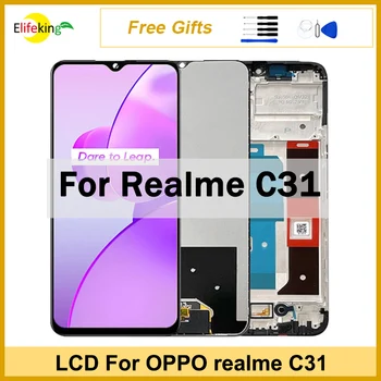 LCD дисплей на телефона за OPPO Realme C31 RMX3501, сензорен дисплей, дигитайзер, в събирането, замяна с помощта на безплатния лепило и инструменти
