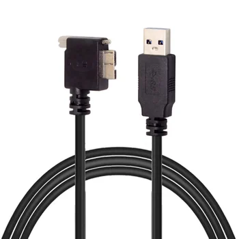 Micro USB с ъгъл на видимост е 90 градуса, кабел за пренос на данни industrial camera 3.0, винт монтаж, 120 см, 300 см, 500 см