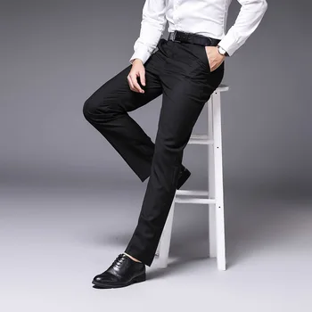 MRMT2023 Съвсем нови мъжки панталони, мъжки прав обикновен мъжки панталони за самоусъвършенстване, официални панталони за мъжки бизнес