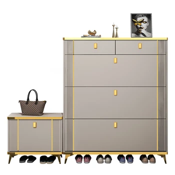 Nordic Light ултра-Луксозен шкаф за обувки, за домашно врати, спестяващ място, могат да се настанят поставка за обувки, шкаф-органайзер за мебели в хола