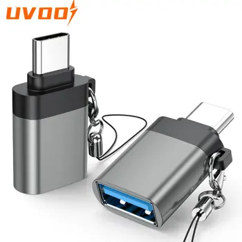 UVOOI C USB към USB адаптер 2 Комплекта Конектори USB-A-USB-Type C C C Брелоком Thunderbolt 3 4 за iPad Air Samsung
