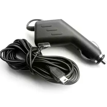 Автомобили mini-USB видео рекордер 5v 1a Крива порт за зарядно устройство за фотоапарат видеорегистратора, GPS-видео Черен цвят G4v6
