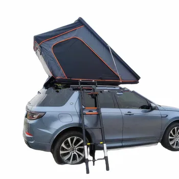 Алуминиева палатка за къмпинг на покрива на автомобила Триъгълна мида с твърд корпус на покрива, за разходки на открито