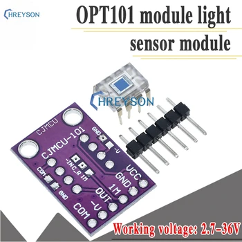 Аналогов сензор за осветление OPT101, модул интензитет на светлината, едно-чип фотодиод