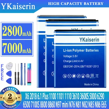 Батерия YKaiserin За Nokia BL-5CA BLB-2 BL-5F батерия BL-4S BP-6X BL-4B BP-6MT BL-5K батерия BL-4D HE342 bateria 