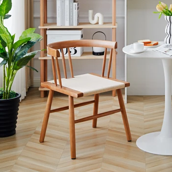 Дървени трапезни столове в скандинавски стил Уличен дизайн на Кухненски Офис трапезни столове, Оборудвани с ергономични кухненски мебели Eetkamerstoel B1