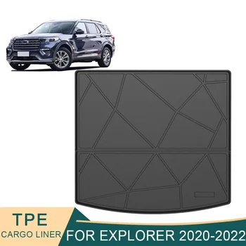 За Ford Explorer U625 G6 2020-2022 Автомобилен Товарен Подложка при всякакви метеорологични условия Нескользящие Постелки За Багажник От TPE, Водоустойчив Тава За Багаж, Аксесоари За Килими