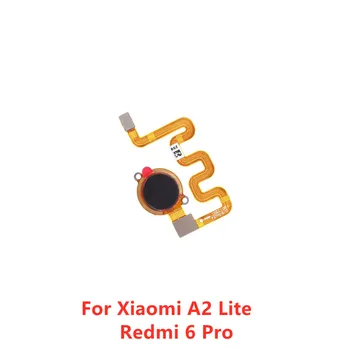 За Xiaomi Mi A2 lite Лента за идентификация на пръстови отпечатъци, сензор Touch ID, бутон в главното меню, гъвкав кабел за Redmi 6 Pro
