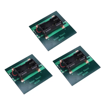 Зарядно Устройство за слънчеви батерии 3X1W 4V тип АА с основание за директно зареждане на акумулаторни батерии 2XAA