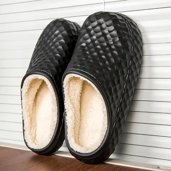 Зимни мъжки обувки YRZL; Домашни памучни чехли; Удобна топло плюшен обувки; нескользящие чехли за двойка; дамски домашни обувки;