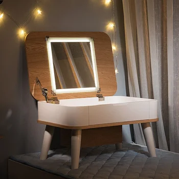 Интернет-знаменитост Скандинавски эркерный скрин в стил ins модерна проста спалня малък апартамент многофункционален тоалетка знам