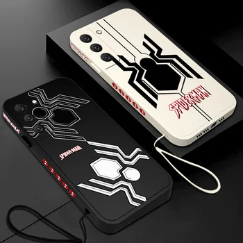 Калъф За мобилен Телефон С Логото на Marvels Spidermans За Xiaomi Redmi Note 12 11 11T 10 10S 9 Pro Plus 10В 9A K40 K50 K60 5G и 4G С Каишка За ръка