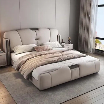 Компактен Брачното легло от дърво размер 
