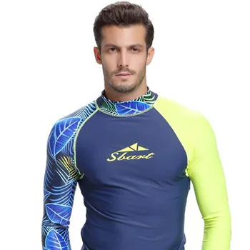 Костюм С дълъг Ръкав За Плуване Floatsuit Върховете Мъжете Защита От Акне Сърфиране Водолазни Костюми, Бански костюми с UV Защита От Акне За Плуване Предотвратява Появата на Медузи