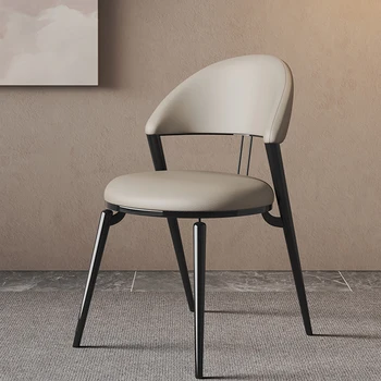 Луксозни Европейски трапезни столове от италианска кожа, висококачествени Vip-трапезни столове от прозрачни мебели модерен хотел Sillas De Comedor