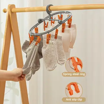 Малка закачалка за сушене на дрехи, закачалка-клипса за чорапи, бельо, преносима сгъваема сушилня за дрехи, едно компактно решение за съхранение на сутиени