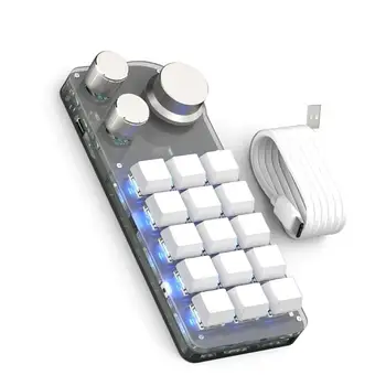 Мини-клавиатура с 15 клавиши и 3 дръжки, адаптивни Персонализирани детска клавиатура за редактиране на видео и софтуер за програмиране