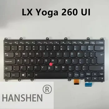 Новата клавиатура HANSHEN American подходящ за Lenovo ThinkPad Yoga 260 370 X380 YOGA260 с подсветка на клавиатурна подредба