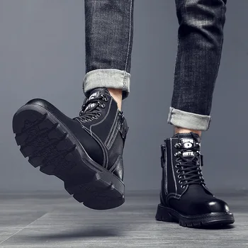 Нови обувки, Маратонки, Мъжки Обувки и Botines Ежедневни улични военни обувки Botas Zapatos De Hombre Тенис