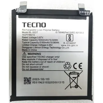 Нови Оригинални Сменяеми батерия за мобилен телефон Tecno BL-50DT 3,87 В 5160 ма