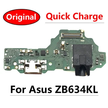 Оригинал за Asus Zenfone Max Plus M2 ZB634KL A001D USB зарядно устройство, зарядно устройство, порт за зареждане на Гъвкав кабел с микрофон