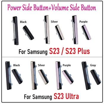 Оригинал за Samsung Galaxy S23/S23 Plus/S23 Ultra Страничен бутон за регулиране на силата на звука + Бутон за включване/ИЗКЛЮЧВАНЕ Захранване, Комплект Резервни части