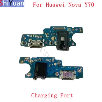 Оригинален USB Порт за Зареждане Конектор Заплата Гъвкав Кабел За Huawei Nova Y70 Смяна на Зарядно устройство Конектор резервни Части За Ремонт на