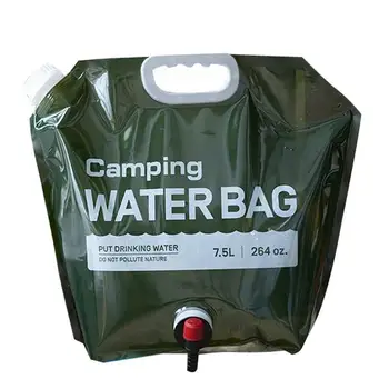 Пикочния мехур за съхранение на вода 7,5 л на Пикочния мехур за къмпинг, Запечатани чанта за съхранение на хранителни продукти, Голям отвор за вода, триъгълник за воден мехур