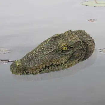 Плаващ защита на главата на алигатора, за да отблъскват чапла Плаващ глава на крокодил, за езерце с кои, басейн с плевательницей, градина, басейн