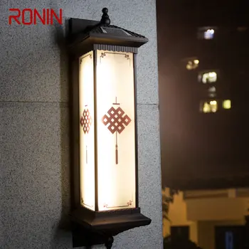 Слънчев, с монтиран на стената лампа RONIN за творчеството на открито, Китайски възел, стенни лампи, led Водоустойчива IP65 за къщи, вили, тераси, двор
