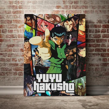 Стенен художествен плакат, модулни картини Юю Хакушо, платно с аниме-принтом, картината Юсуке Урамеши, декорация на дома, рамка за хол