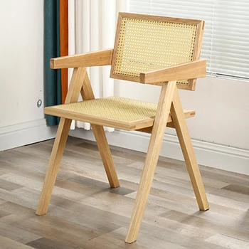 Стол за почивка на балкона, Оплетка от ратан, Скандинавски Дизайн спални, Японското стол за дневна, Мебели от ратан Sillas Terraza