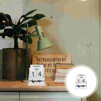 Тенис на дървен календар Украса за вашия десктоп на календара на Дървени изделия за дома